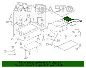 Geamul portbagajului Audi Q5 8R 09-12 spate