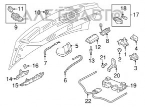 Cablu de blocare a capacului portbagajului Audi A6 C7 12-18