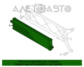 Radiatorul de răcire a invertorului Audi Q5 8R 13-16 hibrid