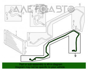 Racordul de racire a uleiului de transmisie automata pentru Audi Q5 8R 13-16 hibrid, cu iesire lunga