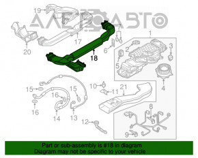 Conducta de aerisire a sistemului de răcire VVB, partea de jos, Audi Q5 8R 13-16