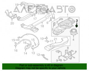 Actuatorul motorului pentru ventilatorul de răcire VVB al Audi Q5 8R 13-16, inferior