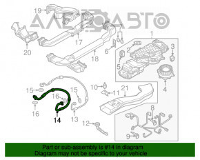 Tubulatura sistemului de racire a bateriei hibride Audi Q5 8R 13-16.