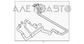 Tuburile sistemului de răcire a bateriei hibride Audi Q5 8R 13-16 partea din față.