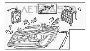 Far dreapta față asamblată Audi Q5 8R 13-17 xenon, adaptiv.