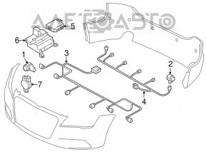 Suport de parcare PARKING ASSIST CONTROL Audi A6 C7 16-18 restilizat.