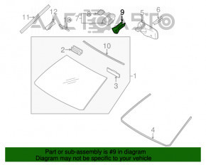 Capacul senzorului de ploaie de pe parbrizul Lexus ES300h ES350 13-18 negru