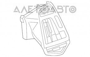 Tubul de aer al torpilei dreapta pentru Ford C-max MK2 13-18, negru cu ornamente cromate.