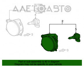 Противотуманная фара птф левая Toyota Rav4 13-15 TYC