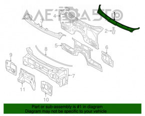 Grila stergatoarelor din plastic pentru BMW X5 F15 14-18 partea din spate