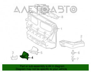 Воздуховод радиатора охлаждения масло ДВС BMW X5 F15 14-18 4.4Т