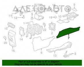 Capacul consolei centrale stânga laterală Honda CRV 17-19 negru