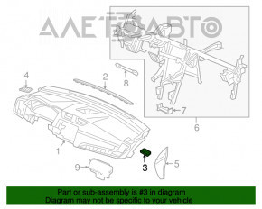 Tubul de aer al torpilei dreapta pentru Honda CRV 17-19 fără crom