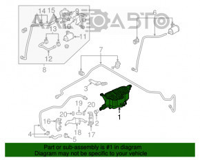 Bidon cu absorbant de cărbune pentru Audi Q5 8R 13-16 hibrid cu pompă