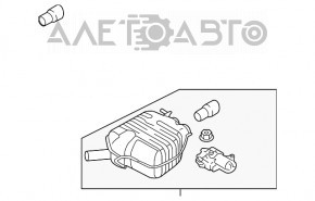 Silencer spate stânga a baie Audi Q5 8R 13-17 2.0T, hibrid