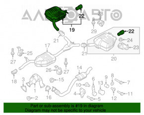 Silencer spate dreapta Audi Q5 8R 13-16 hibrid