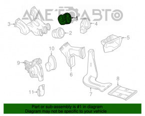 Deflector de ventilație frontal dreapta Mercedes GLA 14-20