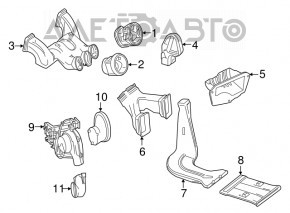 Deflector de ventilație frontal dreapta Mercedes GLA 14-20