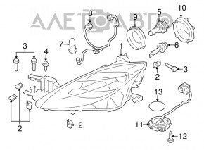 Far stânga față Mazda 6 13-17 goală usa halogen nou TYC Taiwan