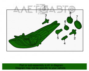 Far dreapta față Hyundai Elantra 14-16 MANUAL nou TYC Taiwan