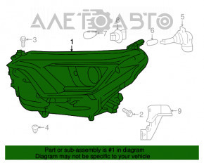 Фара передняя левая Toyota Rav4 16- TYC