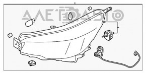 Фара передняя правая Subaru Forester 19- голая SK новый TYC Тайвань