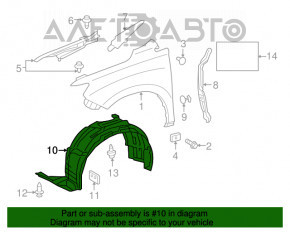 Bara de protecție față dreapta Lexus RX350 RX450h 13-15, nouă, marca TYC, fabricată în Taiwan