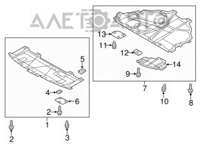 Protecția pentru bara de protecție față Mazda 3 14-18 BM nouă TYC Taiwan