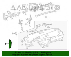 Capacul torpedoului lateral dreapta ES300h ES350 13-18 bej