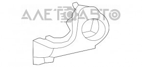 Накладка кнопки Start-Stop Lexus ES300h ES350 13-18 бежевая, царапина