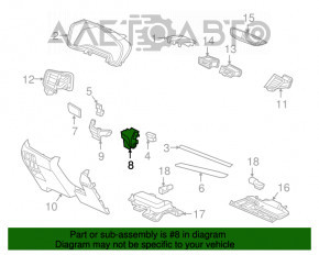 Capacul panoului frontal central Honda CRV 17-22 negru, fara start/stop