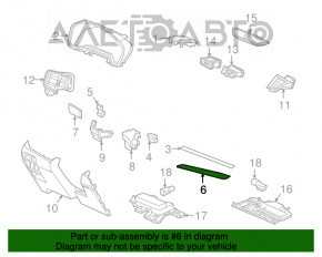 Moldura panoului frontal dreapta Honda CRV 17-22 gri.