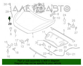 Крепление палки опоры капота Hyundai Kona 18-23 новый OEM оригинал