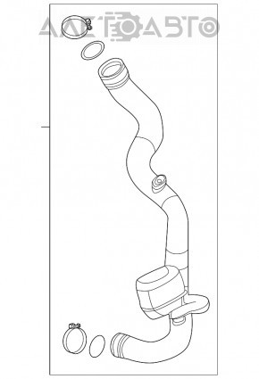 Furtunul intercoolerului stâng Audi A4 B9 17- 2.0T sub senzor