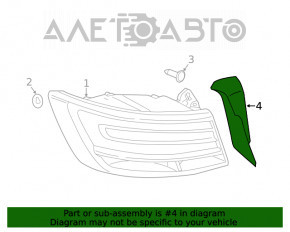 Capacul farului exterior stânga Audi A4 B9 17-