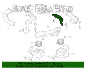 Conducta de aer de la ventilatorul de răcire a bateriei din dreapta pentru Ford Fusion mk5 13-20 plug-in