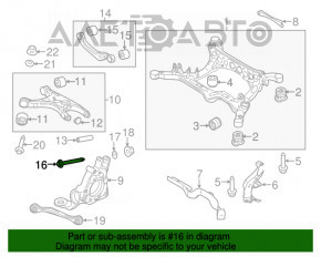 Piuliță de direcție Audi Q5 8R 09-17 100mm cu șaibă