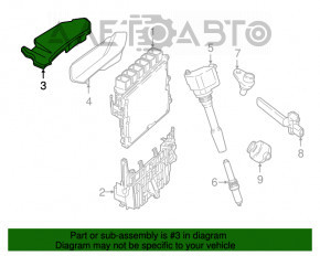 Capacul blocului ECU al calculatorului motorului dreapta BMW 5 G30 17-23