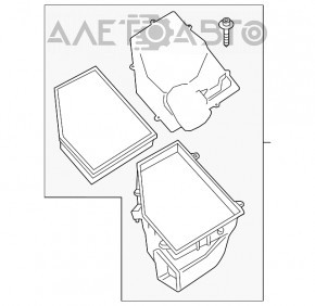 Corpul filtrului de aer BMW 5 G30 17-23 2.0T, tip hibrid 530e 2