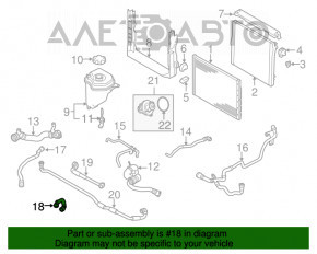 Furtunul sistemului de răcire pentru BMW X5 F15 14-18 4.4T către schimbătorul de căldură.