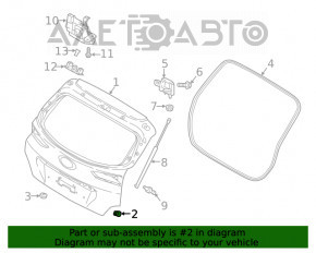 Bara de protecție a ușii portbagajului dreapta, inferioară, pentru Hyundai Kona 18-23.