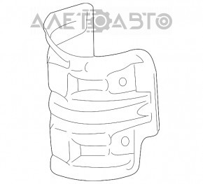 Protecția colectorului inferior pentru Toyota Camry v50 12-14 2.5, hibrid SUA.