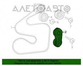 Roleta tensorului curelei de transmisie Jeep Cherokee KL 14- 3.2