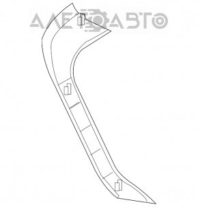 Capacul ușii superioare din spate stânga BMW X5 F15 14-18 gri.