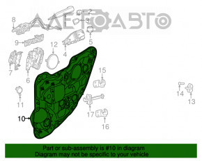 Geam electric panou spate stânga Jeep Cherokee KL 14-