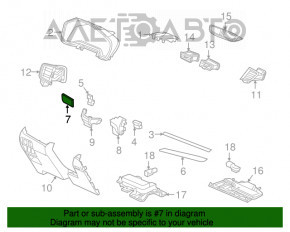 Moldura panoului frontal stânga Honda CRV 17-22 gri