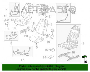 Накладка салазок пассажирского сиденья задняя правая Honda CRV 17-22