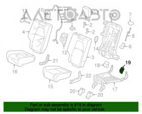 Capacul de fixare a scaunelor al celui de-al doilea rând, dreapta spate, pentru Honda CRV 17-22.