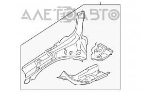 Четверть передняя правая Ford Fusion mk5 13-20 plug-in