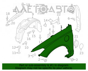 Крыло переднее левое Ford Fusion mk5 17-20 plug-in